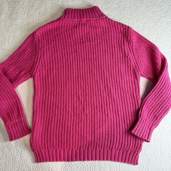 Vibrant Pink Knit Crew Neck Sweater 100% cotton - Picture 5 of 9